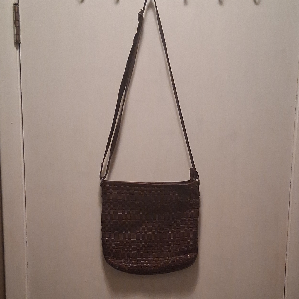 Anthropologie Vilenca Holland Woven Brown Crossbody/Shoulder Bag